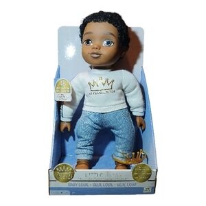 Littlelistas Louie 14” Baby Boy Doll Brown African American Natural Hair NIB